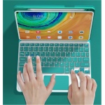 GUPENAA Pink 1, Funda Teclado Español (Incluye Ñ) para Huawei MatePad Pro 12.2 Pulgadas (2024), Retroiluminación de 7 Colores, Teclado Bluetooth Inalámbrico Magnético Desmontable con Ratón - Imagen 6