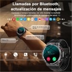 IOWODO W50 Reloj Inteligente Hombre Mujer,Smartwatch,1.39 TFT con Funciún Llamadas y Whatsapp Mensajes Bluetooth 5.0,para iOS Android Teléfono (Negro-1) - Imagen 2