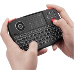 Rii i4 Mini Bluetooth Teclado inalámbrico retroiluminado, 2 en 1 (Bluetooth & Wireless 2.4 GHz), QWERTY español, para iOS, Android,Windows - Imagen 6