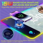 GIM Alfombrilla de ratón RGB para juegos con carga inalámbrica de 15 W, con diseño de club de yates - (BAYC) NFT Edition LED con 10 modos de luz, alfombrilla de ratón extragrande de 800 x 300 x 4 mm, - Imagen 2