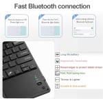 Funda con Teclado Táctil para iPad 10a Generación 10.9" 2022 (A2696/A2757/A2777), Carcasa Magnética con Ranura para Lápiz, Español Ñ Teclado Bluetooth Inalámbrico Desmontable y Ratón, Negro - Imagen 5