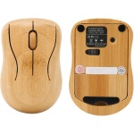 ciciglow Teclado y Ratón Inalámbricos de bambú, Dispositivos Inalámbricos de Ordenador de 2,4 GHz con Receptor USB, Ratón de 1200 PPP Opcional/Teclado Compacto/combinación de Teclado y (Ratón) - Imagen 6