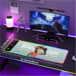 GIM Alfombrilla de ratón RGB para juegos con carga inalámbrica de 15 W, con diseño de club de yates - (BAYC) NFT Edition LED con 10 modos de luz, alfombrilla de ratón extragrande de 800 x 300 x 4 mm, - Imagen 7