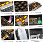 WOFASHPURET 1 Juego Ratón De Computadora Teclado Inalambrico Ratón De Teclado para Juego Ratón De Teclado Inalámbrico De Computadora Ratón del Teclado De La Computadora Brillar Ratón y Teclado - Imagen 4
