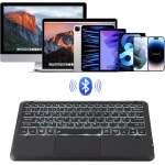 KOOCHUWAH Teclado Bluetooth con botones táctiles para ratón, teclado retroiluminado inalámbrico con 11 colores, QWERTZ teclado inalámbrico para tablet compatible con Smart Fire TV Box iPad PC Mac - Imagen 5