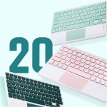 EHLCYS Funda con Teclado Touchpad para Xiaomi Redmi Pad SE 11 Pulgadas 2023, Teclado Bluetooth Inalámbrico Desmontable Retroiluminado De 7 Colores, Contraportada Ultrafina TPU con Ratón,Mint Green - Imagen 5