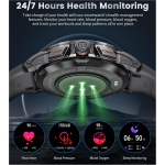 LIGE Reloj Inteligente Hombre Militar con Llamadas Bluetooth, 1.43" AMOLED Smartwatch Hombre con Pulsómetro Monitor de Sueño, IP68 Impermeable, 120+Modos Deportivos, Smartwatch para Android iOS - Imagen 6