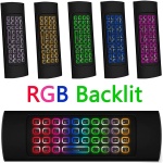 Duendhd RatóN de para TV Box, Mini Teclado InaláMbrico RatóN Remoto de Control Aprendizaje IR MX3 Pro RetroiluminacióN RGB - Imagen 5