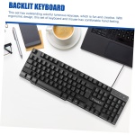 HOMSFOU 1 Juego Juego De Teclado y Mouse con Cable USB Combo De Teclado y Mouse Inalámbricos Teclado y Mouse Led Ratón De Luz De Fondo Máquina De Escribir El Plastico Compatible Oficina - Imagen 3