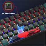 SOLIDEE 65% Teclado mecánico para Juegos,68 Teclas con interruptores Rojos lineales,Teclado mecánico con Cable con retroiluminación LED,Teclado ergonómico Compacto,para PS5/PS4/Xbox(68 Black-Green) - Imagen 6