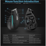 Docooler Ratón Inalámbrico, F-36 Ratón Óptico Inalámbrico Vertical 2.4G Blue-Tooth Mouse luz a Todo Color 8 Teclas de programación Cinco dpi Mouse de Juego Incorporado 730mah batería de Litio Blanco - Imagen 3