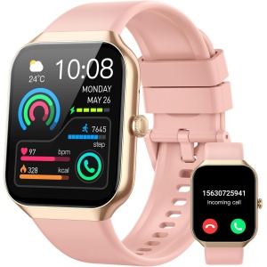 Reloj Inteligente Mujer Hombre, 1.96" Smartwatch con Llamada Bluetooth, Pulsómetro/Monitor de Sueño/Podómetro, Smartwatch Mujer 113+ Modos Deporte, Pulsera Actividad Impermeable IP68 para Android iOS