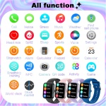 PTHTECHUS Smartwatch, Reloj Inteligente Niño Niña - IP68 Impermeable Smartwatch Fitness 1,83" Pantalla Táctil Reloj Deportivo, con 37 Modos Deporte, Sueño, Podómetro, Reloj Deportivo para iOS Android - Imagen 2