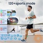 Smartwatch Hombre Reloj Inteligente con Llamadas - 1.43" Redondo AMOLED Pulsera de Actividad Pulsometro Tensión Arterial Sueño Podometro Deportivo Smart Watch Men IP68 Impermeable para Android iPhone - Imagen 5