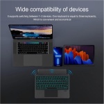 GUPENAA Funda con Teclado para Samsung Galaxy Tab A9+/A9 Plus 11'' 2023 (SM-X210/X216/X218), Contiene Ñ, 7 Colores Retroiluminados, Teclado Bluetooth Inalámbrico Magnético Desmontable con Ratón - Imagen 8