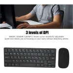 Combinación de Ratón y Teclado Inalámbrico 2.4G con Diseño Ergonómico, 3 Niveles dpi Ajustable, Botón Silencioso, Soporte de Amplio Rango para PC de Escritorio, Tabletas - Imagen 3