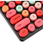 Teclado Inalámbrico, Teclado y Ratón Inalámbricos Coloridos, Ratón Redondo Duradero de 86 Teclas para Ordenador Portátil (Black) - Imagen 9