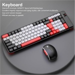 Teclado y Ratón Inalámbricos Combinados, Ratón de Teclado de Modo Dual Inalámbrico de 100 Teclas Bluetooth, Teclado Flotante Portátil de Teclas 1600DPI Ratón para PC Portátil de - Imagen 3