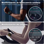 IOWODO W50 Reloj Inteligente Hombre Mujer,Smartwatch,1.39 TFT con Funciún Llamadas y Whatsapp Mensajes Bluetooth 5.0,para iOS Android Teléfono (Negro-1) - Imagen 3