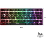 SPIRIT OF GAMER Teclado inalámbrico Bluetooth para gaming, teclado TKL RGB QWERTZ 65 %, teclas semimecánicas con retroiluminación, 25 de las cuales son antighosting, compatible con PC Smartphone y - Imagen 8