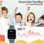 Reloj Inteligente Niños, Pulsera Actividad Niños Niñas, Kids Smartwatch con Podómetro, Frecuencia Cardíaca, Monitor de Sueño, Despertador, Juegos - Reloj Niños Regalo para Niños (Verde) - Imagen 5