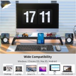 Combo de teclado y mouse inalámbricos, teclado delgado y delgado con receptor USB, clic silencioso, 2400 DPI, interruptor de tijera inalámbrico de tamaño completo, para laptop, PC, Windows, gris y - Imagen 7