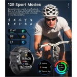 LIGE Reloj Inteligente Hombre Militar con Llamadas Bluetooth, 1.43" AMOLED Smartwatch Hombre con Pulsómetro Monitor de Sueño, IP68 Impermeable, 120+Modos Deportivos, Smartwatch para Android iOS - Imagen 5