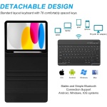 HEUCYL Funda con Teclado para iPad Pro 12,9 Pulgadas 2017/2015 (Antigua, 2 ª & 1 ª Generación) Funda Delgada con Teclado Español Ñ Bluetooth Desmontable con Portalápices Y Ratón Integrados,Rojo - Imagen 4