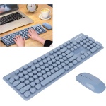 Teclado Ratón Combo, Set de Teclado y Ratón Inalámbrico 2.4G, Teclado Gaming 104 Teclas, Ratón Ergonómico de Alta Sensibilidad, Teclados de Estilo Retro, 3 dpi Ajustables (Azul) - Imagen 6