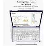 HEUCYL Funda con Teclado para Samsung Galaxy Tab S9+/S9 Plus 12,4" Versión 2023 (SM-X810/X816B/X818U) con Ratón, Teclado Español Ñ Inalámbrico Desmontable Magnético, Funda Delgada con Soporte,Lavanda - Imagen 3