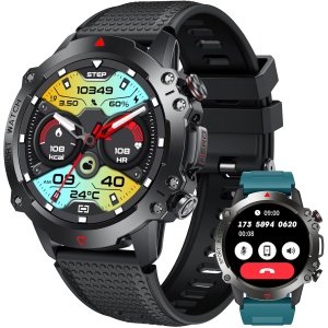 Reloj Inteligente Hombre Smartwatch con Llamada: 1.42" Reloj Deportivo Hombre con Podómetro Pulsómetro Presión Arterial Impermeable Smart Watch 100+ Modos Deportivos Relojes Hombre para Android iOS