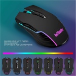 RedThunder K10 Juego de teclado y ratón inalámbricos para juegos, diseño QWERTZ DE, capacidad de batería de 3000 mA y 3200 DPI para gamer (negro) - Imagen 6