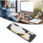Vikye Teclado Mecánico, Teclado Inalámbrico Bluetooth de Modos Duales de 100 Teclas con Ratón de 1600 PPP, Juego de Ratón con Teclado de Teclas Flotantes para el Hogar, Dormitorio, - Imagen 6