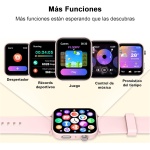 Blackview Reloj Inteligente Mujer, 1.85" Smartwatch con Llamadas Bluetooth, Oxímetro(SpO2)/Pulsómetro/Monitor de Sueño/Podómetro, 100+ Modos Deportivos Pulsera Actividad para Android iOS - Imagen 6