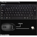 UNYKAch Kit Mini Teclado y Ratón Inalámbricos MK288 Pro Nano USB Wireless 2.4 GHz, 79 Teclas Membrana, 1200 dpi, Silencioso, Ergonómico, Windows, Mac, Android, Linux - Imagen 6