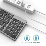 Dpofirs Combinación de Teclado y Ratón, Combinación de Teclado Inalámbrico con Interruptor de Tijera con Receptor USB Inalámbrico de 2,4G, Juego de Ratón para Portátil Win 7 8 XP OS X - Imagen 6