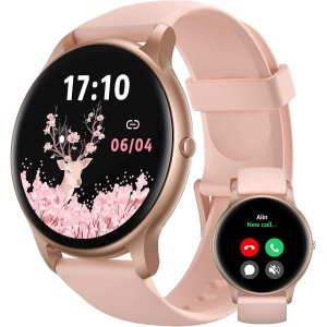 Parsonver Reloj Inteligente Mujer con Llamadas, Smartwatch Mujer Ligero con 100+ Deportes, Monitor de Ritmo Cardíaco,Calorías,Sueño,SpO2, Smartwatch IP68 Impermeable para iOS Android, Rosa Oro, SPROD1