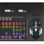 ZHEBEI Teclado mecánico inalámbrico recargable juego especial teclado y ratón - Imagen 2