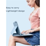 XFTeoux Funda con Teclado para iPad 7/8 / 9ª generación 10.2" 2019 2020 2021,Teclado inalámbrico Bluetooth Desmontable, Funda Folio de Piel con lápiz y ratón,Amarillo - Imagen 2