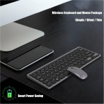 VVHUDA Combinación de Teclado y ratón, batería Recargable inalámbrica de 2,4 G, diseño ergonómico dpi Ajustable silencioso, Juego de Teclado y ratón, para Sistema Windows Small Gift - Imagen 4