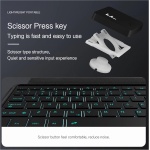 GUPENAA Funda con Teclado para Samsung Galaxy Tab A9+/A9 Plus 11'' 2023 (SM-X210/X216/X218), Contiene Ñ, 7 Colores Retroiluminados, Teclado Bluetooth Inalámbrico Magnético Desmontable con Ratón - Imagen 7