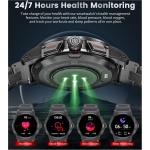 LIGE Reloj Inteligente Hombre Militar, 1,43'' AMOLED Smartwatch con Llamadas y Asistente Voz, 3 Correas, Pulsómetro/Monitor de Sueño/Podómetro, 129 Modos Deportivos Smart Watch Android iOS, SML6-L - Imagen 5