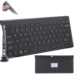Teclado ultradelgado portátil inalámbrico Bluetooth 2.4G, con KM-909 Pocket Pen Mouse Ratones de escritura a mano inalámbricos ópticos, Teclado silencioso para negocios Teclado para teléfono y computa - Imagen 6