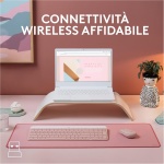 Logitech MK470 Combo con Teclado y Ratón Inalámbrico Estilizado - Compacto, Silencioso, Receptor USB 2.4 GHz, Conectividad Plug n' Play - Disposición QWERTY Italiano - Rosa - Imagen 4