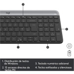Logitech MK470 Combo Teclado y Ratón Inalámbrico para Windows, Disposición QWERTY Inglés Reino Unido, Gris - Imagen 6