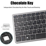 Dpofirs Combinación de Teclado y Ratón, Combinación de Teclado Inalámbrico con Interruptor de Tijera con Receptor USB Inalámbrico de 2,4G, Juego de Ratón para Portátil Win 7 8 XP OS X - Imagen 3
