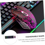 GAXIRE 1 Juego De Pc Juego de Teclado y Mouse inalámbricos iluminacion led iluminación led Ratones inalambricos Mouse Wireless computadora ratón dirigió combinación Colocar - Imagen 3