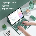 GUPENAA Funda con Teclado para iPad Pro de 13 Pulgadas (M4) 2024 con Trackpad, Contiene Ñ, Portalápices Integrado, Teclado Bluetooth Inalámbrico Magnético Desmontable con Ratón,Blue 1 - Imagen 3
