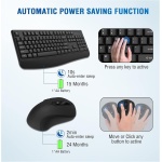 Loigys - Juego de teclado y ratón inalámbrico (2,4 GHz, con reposamuñecas y ratón óptico inalámbrico para Windows, Mac OS PC/ordenadores de sobremesa, ordenador portátil - Imagen 4