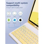 iPad Pro 11 Pulgadas 2018 Funda con Teclado y ratón Teclado Bluetooth inalámbrico Desmontable Portalápices Funda Inteligente de Cuero Delgado para iPad Pro 11 Pulgadas (iPad Pro 11 2018, Morado) - Imagen 6